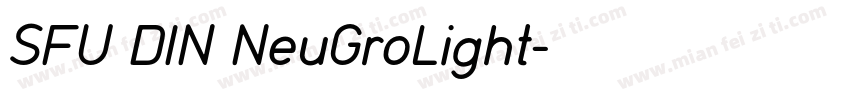 SFU DIN NeuGroLight字体转换